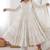 White Color Real Mirror Work With Handwork mal Chanderi Gown Set