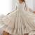 White Color Real Mirror Work With Handwork mal Chanderi Gown Set