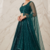 Dark Green Georgette Silk Sequins Work Lehenga Choli with Organza Dupatta