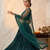 Dark Green Georgette Silk Sequins Work Lehenga Choli with Organza Dupatta
