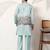 Pistachio viscose silk thread & sequence embroidered work kurta with dupatta