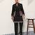 Black viscose silk thread & sequence embroidered work kurta with dupatta