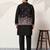 Black viscose silk thread & sequence embroidered work kurta with dupatta