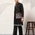 Black viscose silk thread & sequence embroidered work kurta with dupatta