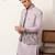 Dusty lavender viscose silk thread & sequence embroidered work kurta with dupatta