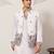 White viscose silk thread & sequence embroidered work kurta with dupatta