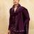 Maroon viscose silk thread & sequence embroidered work kurta with dupatta