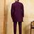 Maroon viscose silk thread & sequence embroidered work kurta with dupatta