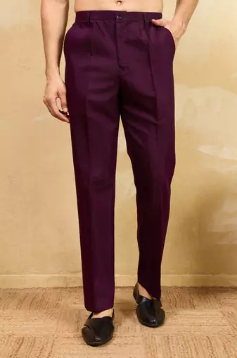Maroon viscose silk thread & sequence embroidered work kurta with dupatta