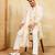 White viscose silk thread & sequence embroidered work kurta with dupatta