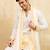 White viscose silk thread & sequence embroidered work kurta with dupatta