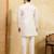 White viscose silk thread & sequence embroidered work kurta with dupatta