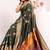 Bottle green color silk blend resham weaves sarees