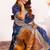 Navy blue color silk blend resham weaves sarees