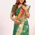 Perrot green color silk blend resham weaves sarees