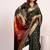 Green color silk blend resham weaves sarees