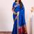 Royal color silk blend resham weaves sarees