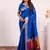 Royal color silk blend resham weaves sarees