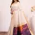 White color silk blend silk blend resham weaves sarees
