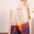 White color silk blend silk blend resham weaves sarees