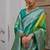 Green color silk blend handloom silk blend kadwa weaves sarees