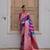 Pink color silk blend handloom silk blend kadwa weaves sarees