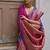 Pink color silk blend handloom silk blend kadwa weaves sarees