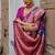 Pink color silk blend handloom silk blend kadwa weaves sarees