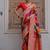 Red color silk blend handloom silk blend kadwa weaves sarees
