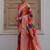 Red color silk blend handloom silk blend kadwa weaves sarees
