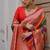 Red color silk blend handloom silk blend kadwa weaves sarees