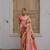 Yellow color silk blend handloom silk blend kadwa weaves sarees