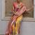 Yellow color silk blend handloom silk blend kadwa weaves sarees