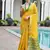 Yellow color khadi  silk blend weaving patola sarees