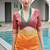 Orange color khadi  silk blend weaving patola sarees