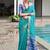 Sea green color khadi  silk blend weaving patola sarees