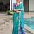 Sea green color khadi  silk blend weaving patola sarees