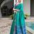 Sea green color khadi  silk blend weaving patola sarees