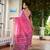 Pink color khadi  silk blend weaving patola sarees
