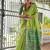 Green color khadi  silk blend weaving patola sarees