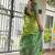 Green color khadi  silk blend weaving patola sarees
