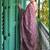 Purple color tussar silk blend batik printed sarees
