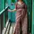 Brown color tussar silk blend batik printed sarees