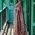 Brown color tussar silk blend batik printed sarees