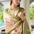 Multi color satin silk blend classic digital printed sarees