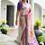 Multi color satin silk blend classic digital printed sarees
