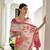 Multi color satin silk blend classic digital printed sarees