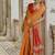 Musturd color raw silk pochampally ikkat saree