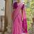 Pink color raw silk pochampally ikkat saree