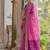 Pink color raw silk pochampally ikkat saree